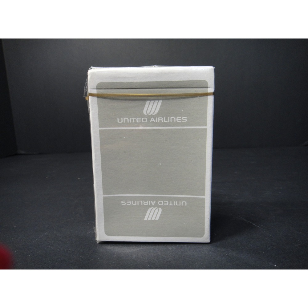 Vintage United Airlines Playing Cards Sealed Saul Bass Tulip Logo Gray White NEW